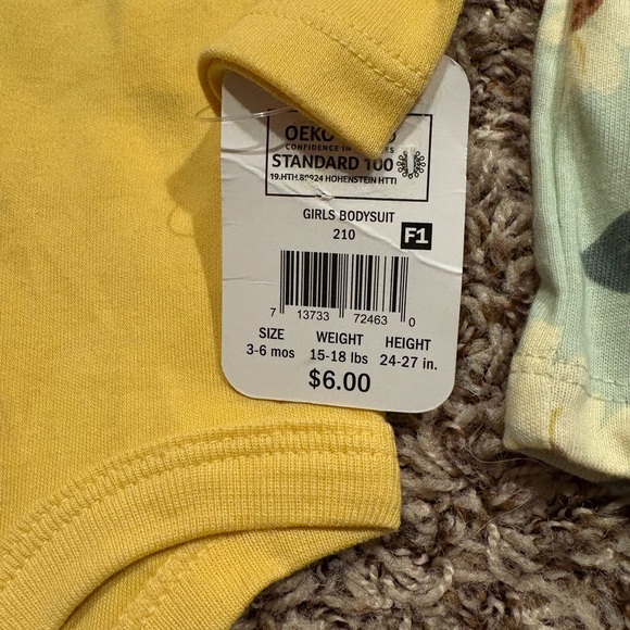 Baby Girl’s 3-6 Months Bunny Bodysuit and Sunflower Dress - Picture 2 of 5